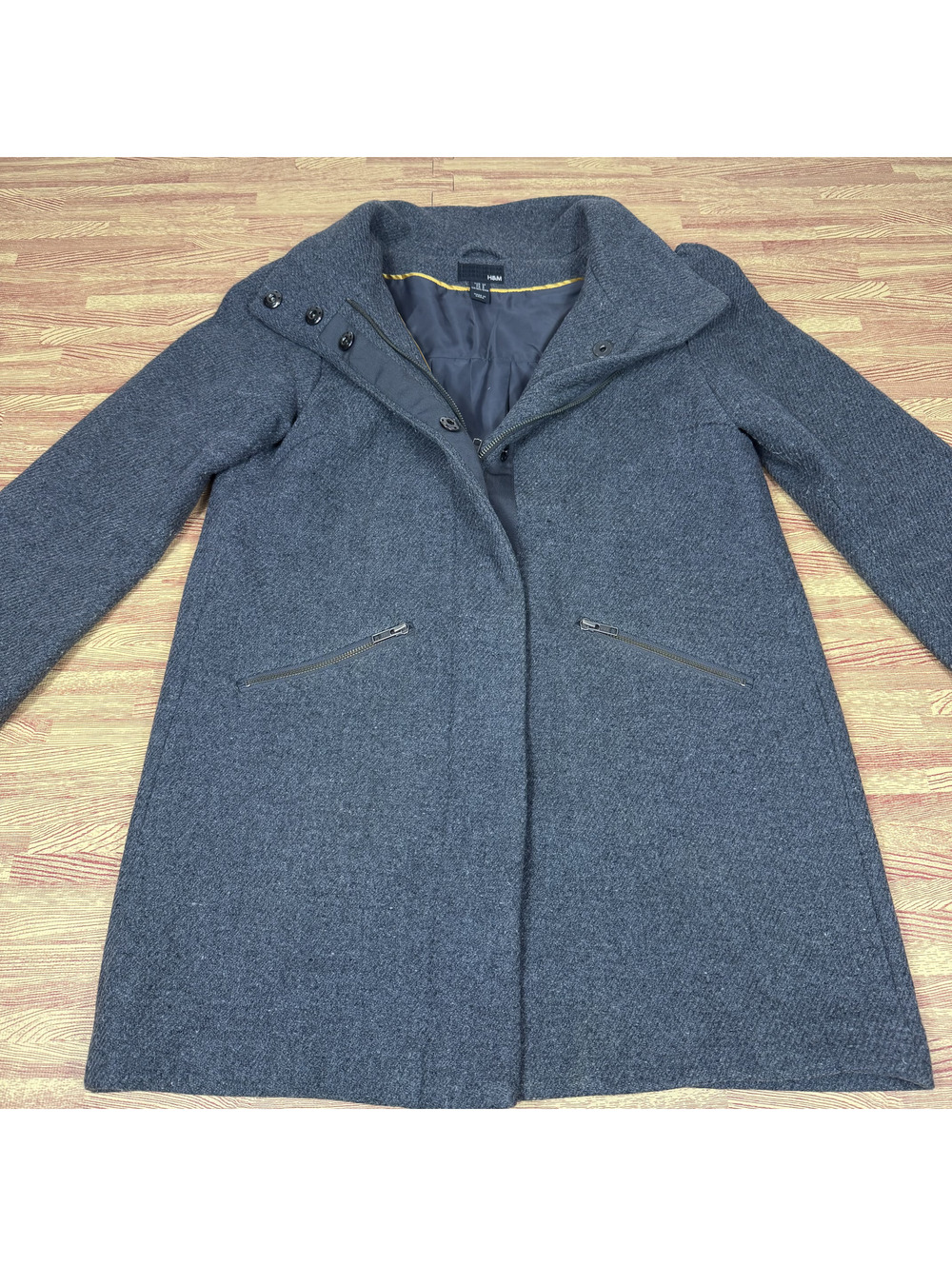 H and M gray wool blend coat size 6
